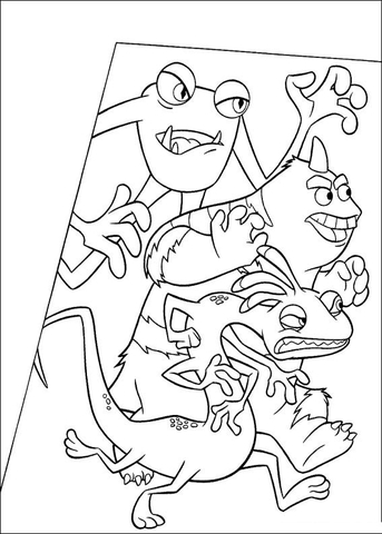 Randall Boggs, Claws Ward And Lanky Schmidt Coloring Page